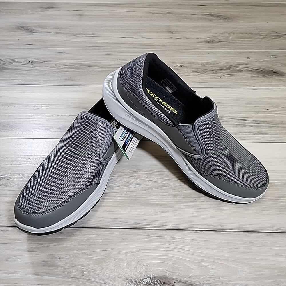 Skechers Walking Shoes Men's 10.5 Gray Equalizer 5.0 Persistable Vegan New